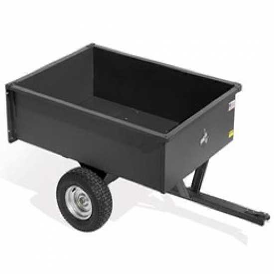 Remorque tractée pour autoportée, remorque en métal, roues grand format - 122x86 (h 37 cm) – Image 2