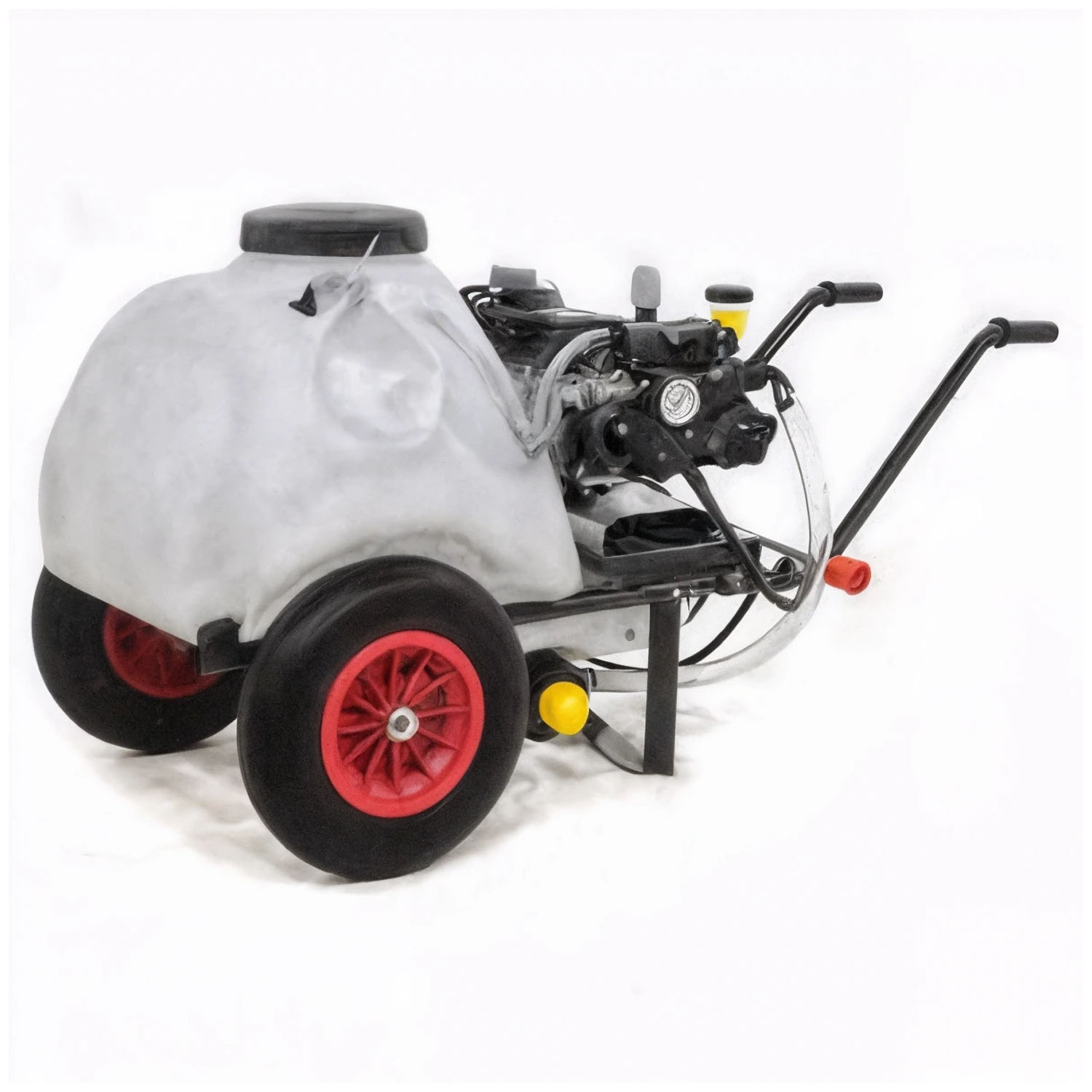 Groupe motopompe de pulvérisation Comet APS 31 - moteur monophasé et chariot avec cuve 120 l