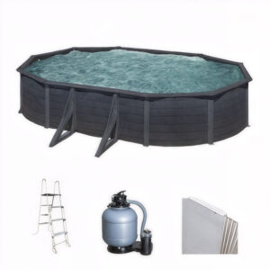 Gre Kea Ovale 500x300x120cm - Piscine hors sol en acier