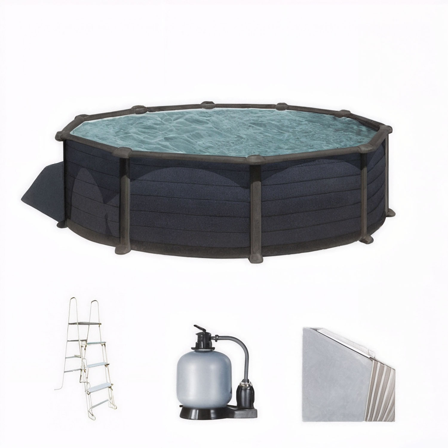 Gre Granada Ronde Ø460 x 132 cm - Piscine hors sol en acier