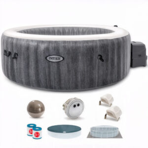 Intex Ronde Greywood Deluxe 28440EX - Piscine hydromassage spa