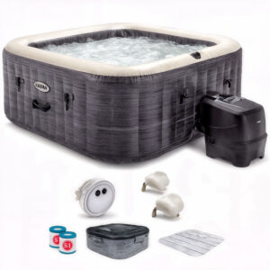 Intex Carrée Greystone Deluxe 28450NP - Piscine hydromassage spa