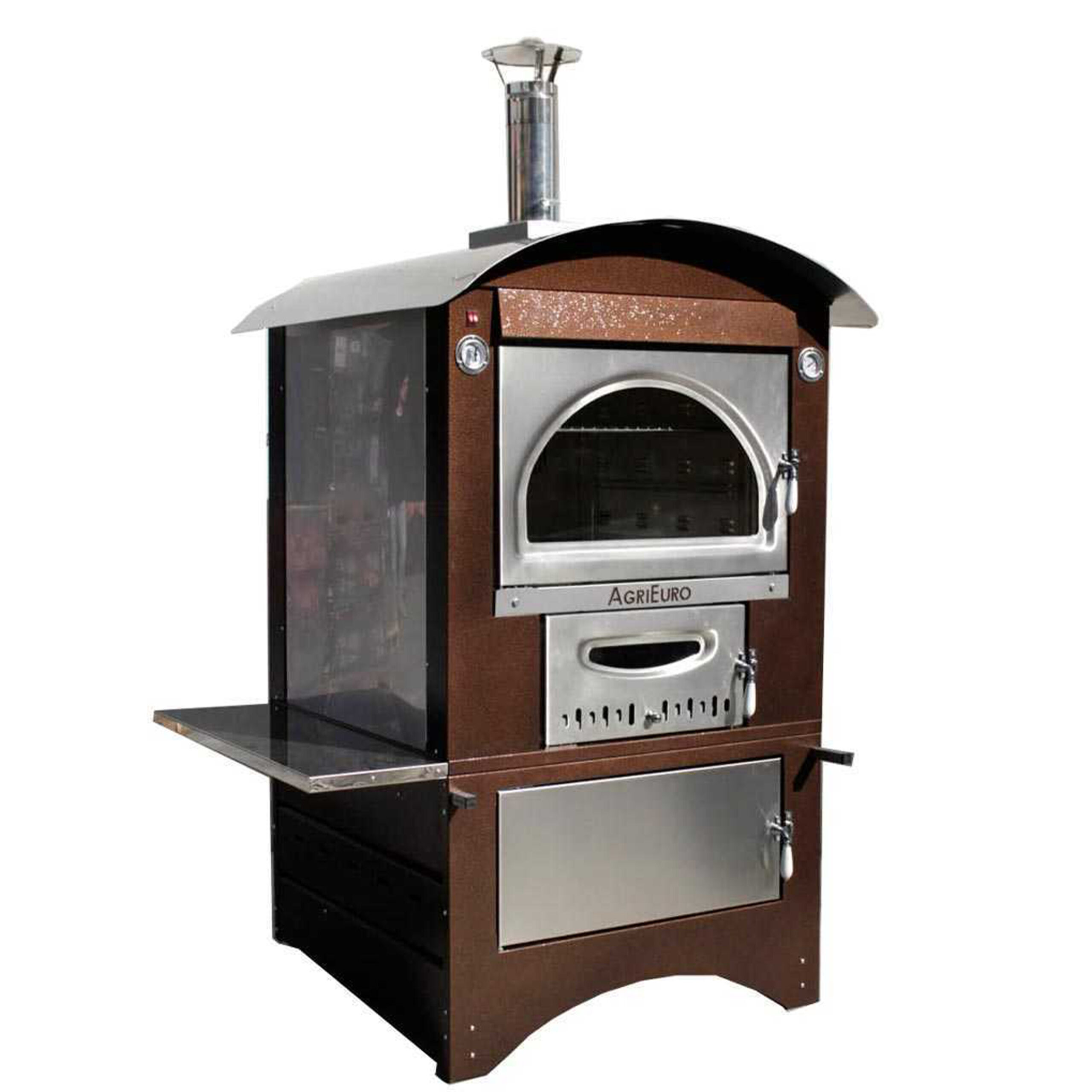 Maximus-80-Deluxe-Ext - Four à bois-en-acier-d'extérieur-cuivre-maillé-Inox