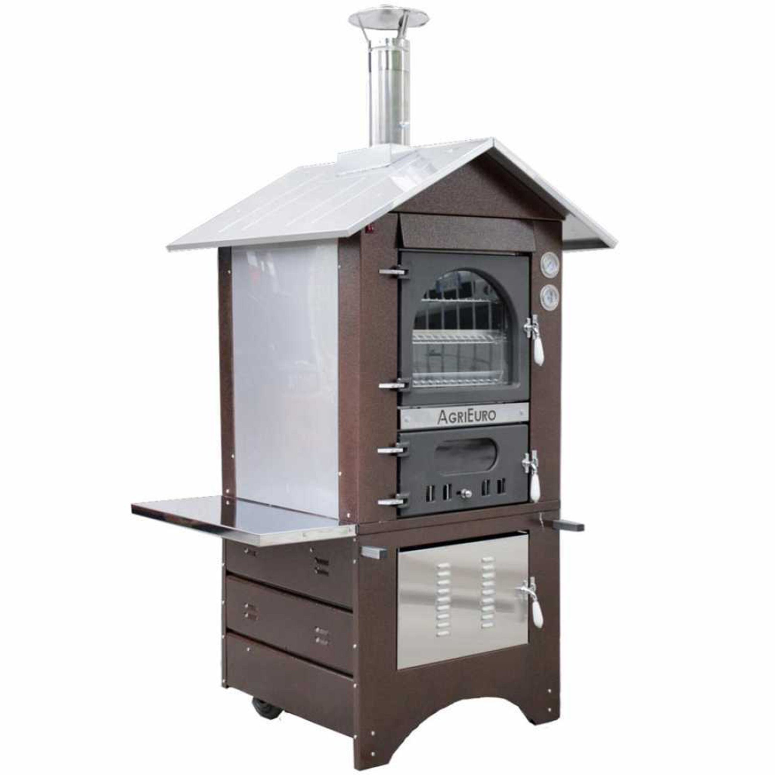 Medius-60-Deluxe-EXT - Four à bois-en-acier-d'exterieur-cuivre-émaillé-Inox