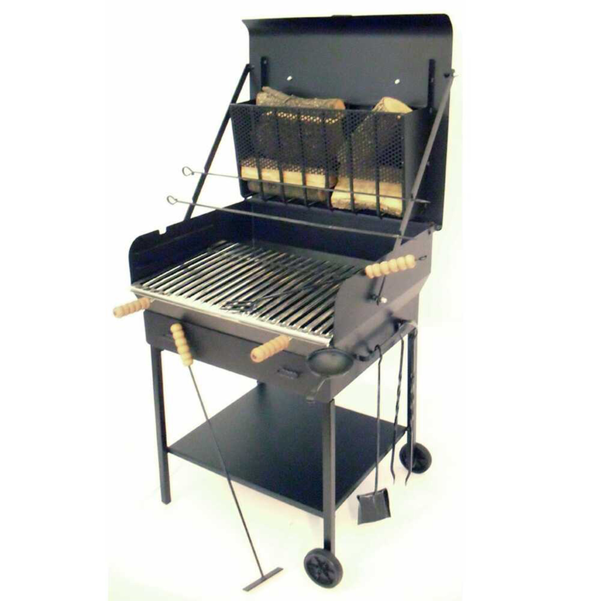 Cruccolini-Gran-ristoro-barbecue à bois-et-charbon-en-fer-artisanal