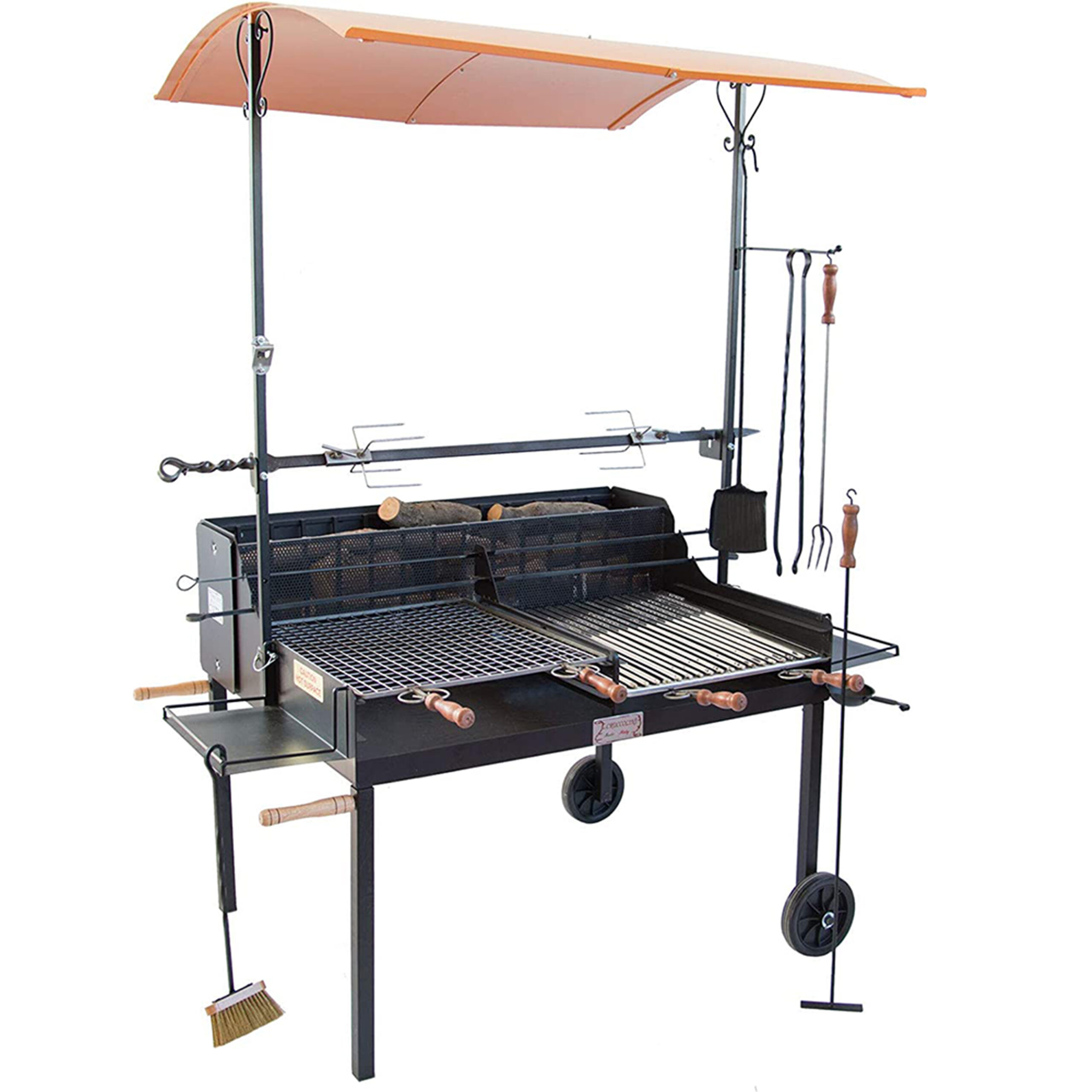 Cruccolini Tuscany Maxi-barbecue à bois-et-charbon-en-fer-artisanal