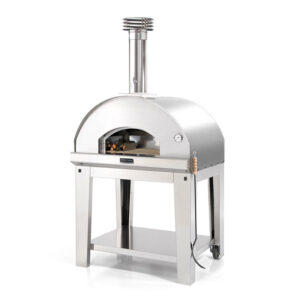 Fontana-Mangiafuoco - Four à bois-d'exterieur-avec-chariot-Inox