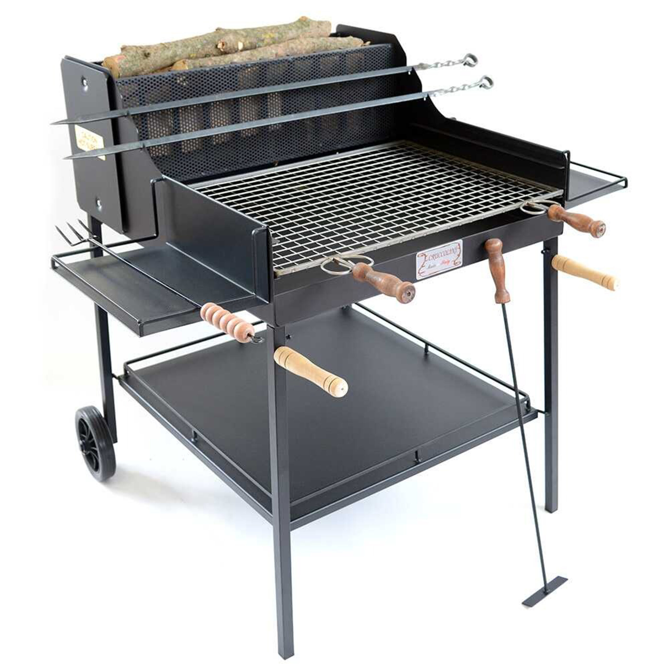 Cruccolini-fuocone-arezzo-barbecue à bois-et-charbon-en-fer-artisanal