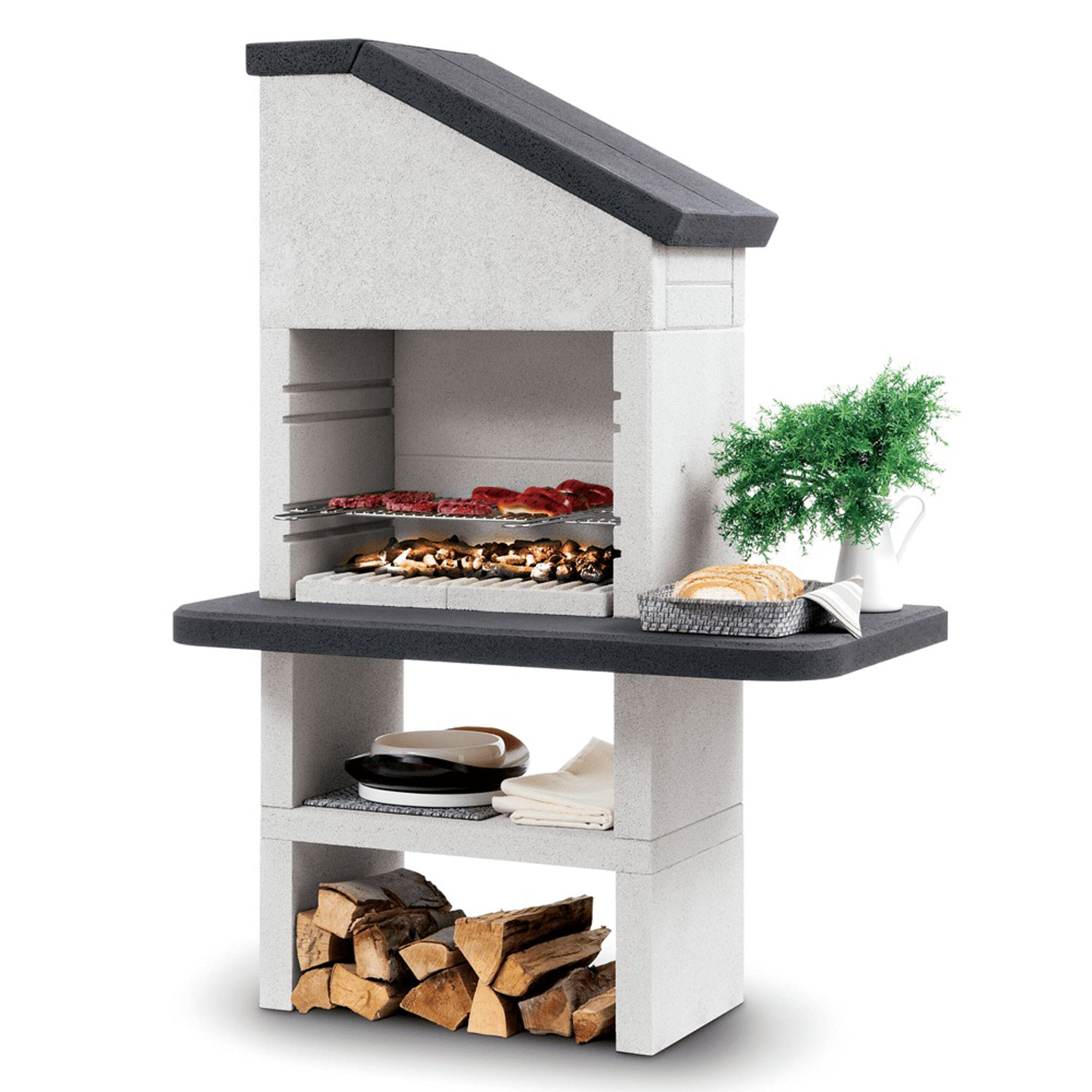Palazzetti-Dubai-barbecue à bois-et-charbon-en-maçonnerie