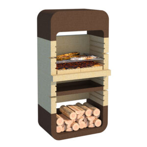 Linea-VZ-Monopoli-barbecue à bois et à charbon-en-maçonnerie