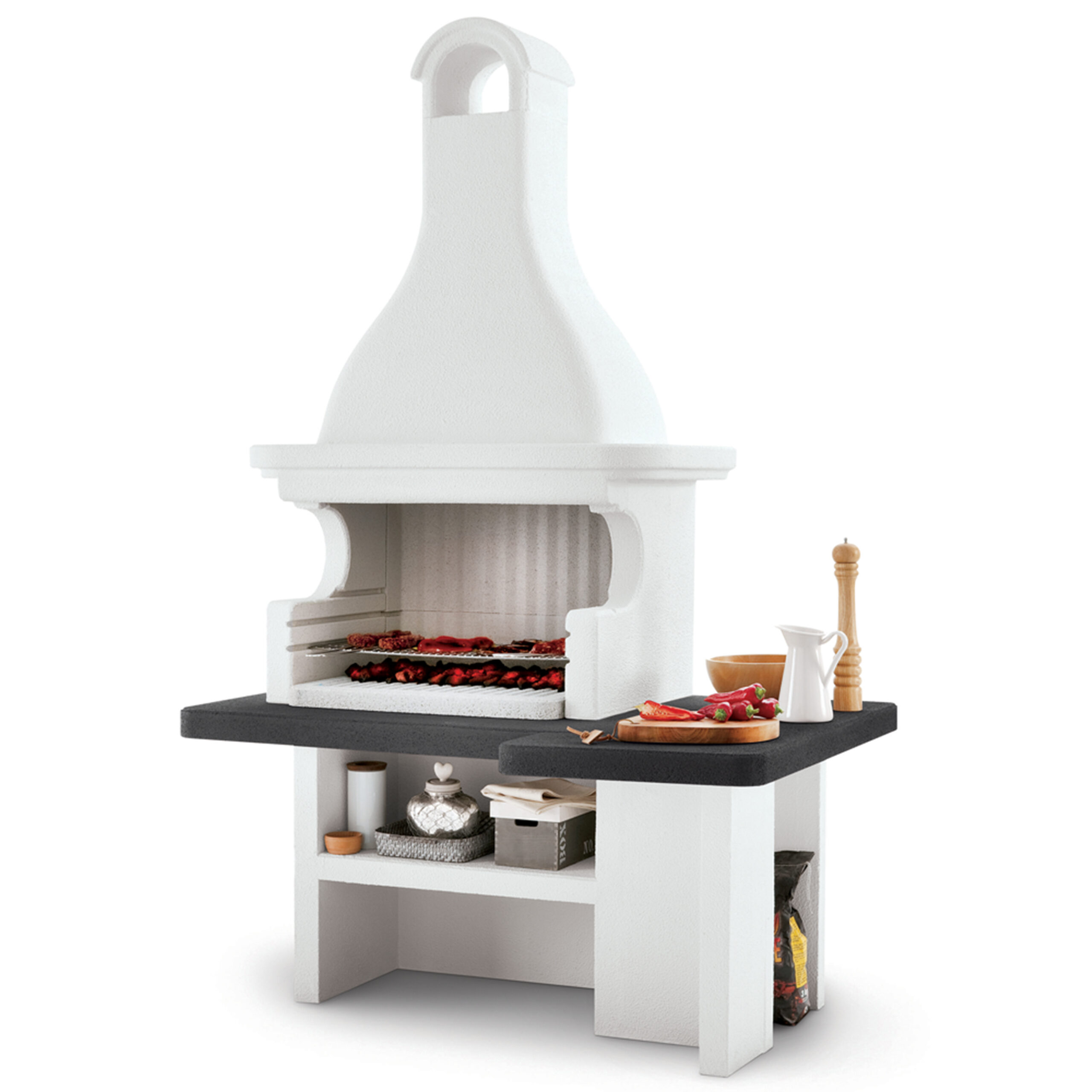 Palazzetti Mauritius - Barbecue à bois et charbon-en-maçonnerie