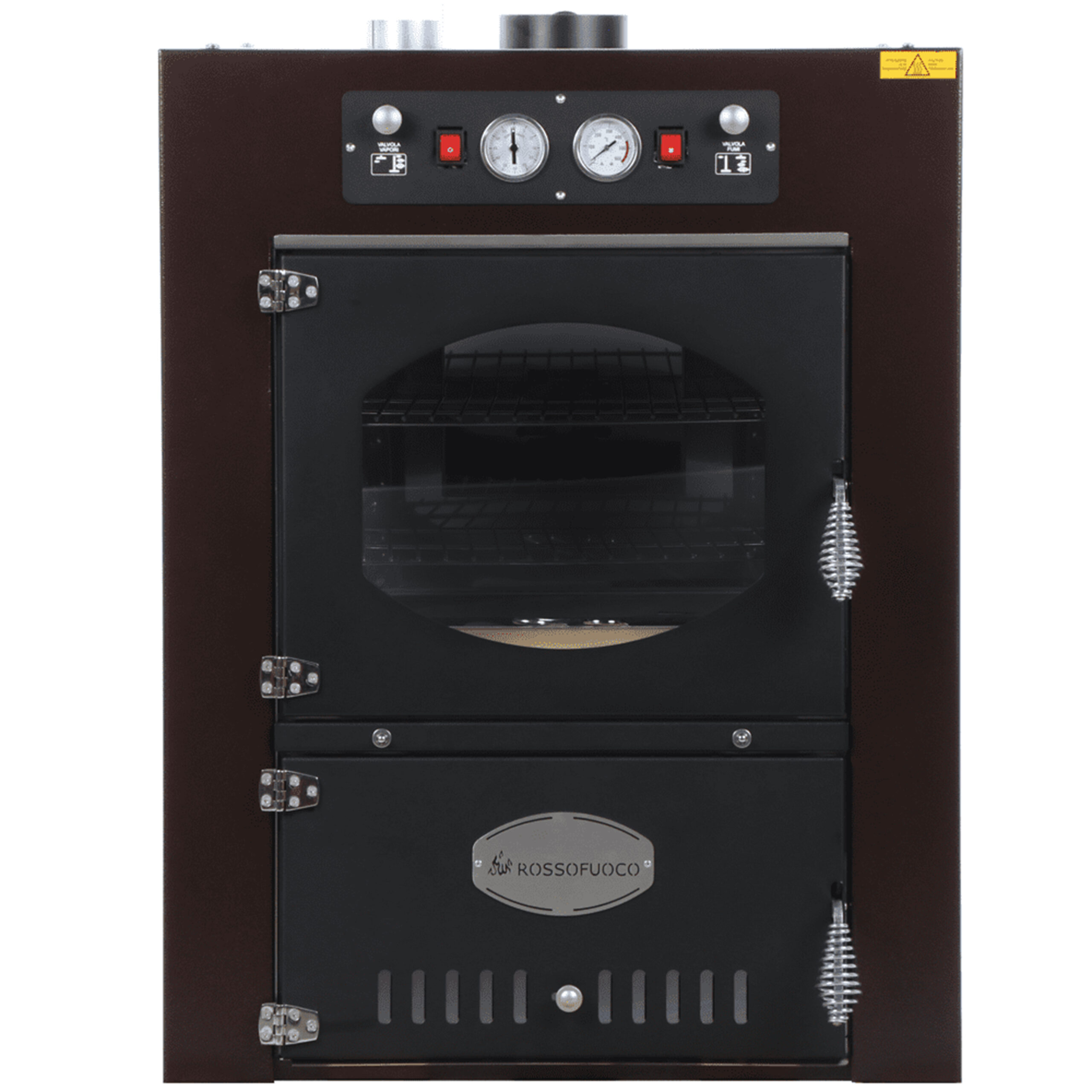 Rossofuoco-Garden-Color-80-four à bois-encastrable-marron